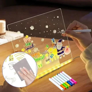 DIY Acrylic LED Glow Board (6x6inch) with 7 Magic Pens